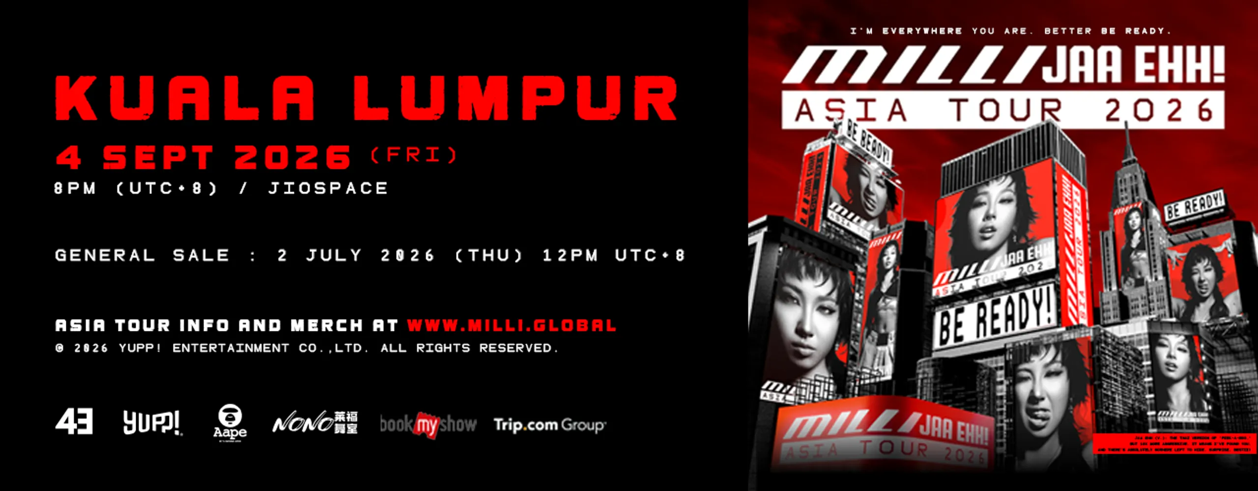 MILLI JAA EHH! ASIA TOUR 2026 FIRST IN KUALA LUMPUR