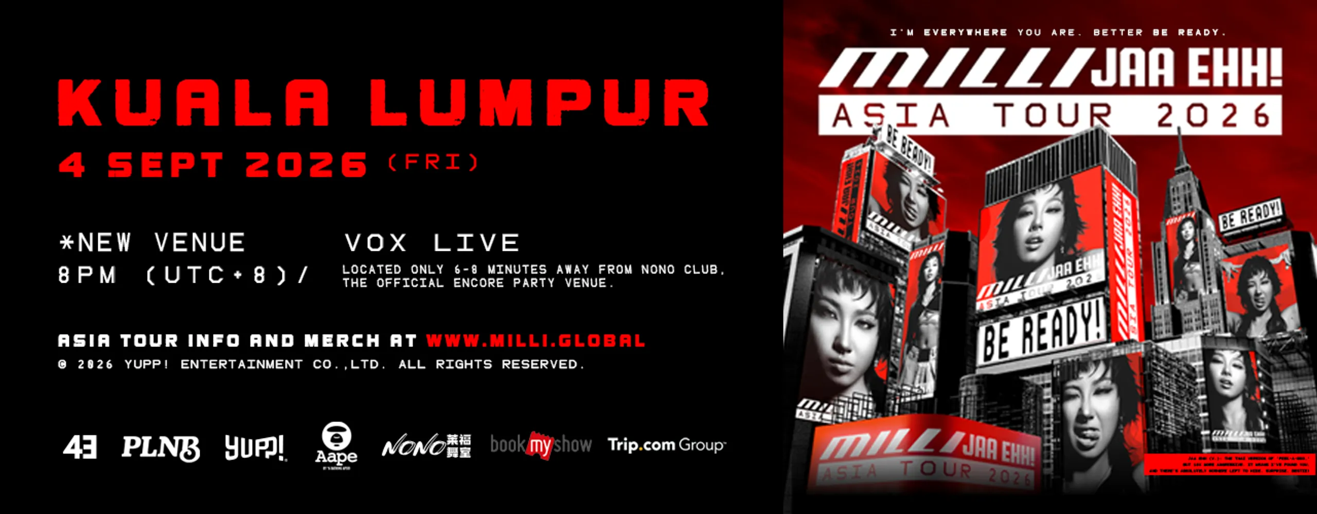 MILLI JAA EHH! ASIA TOUR 2026 FIRST IN KUALA LUMPUR